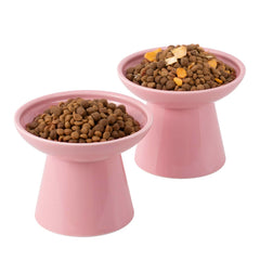 CEEFU ceramic cat bowls shown together in a front view.