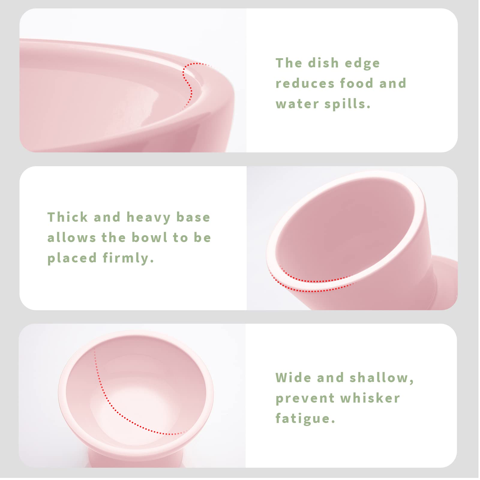 CEEFU shallow cat bowl shown from above to display its open interior.