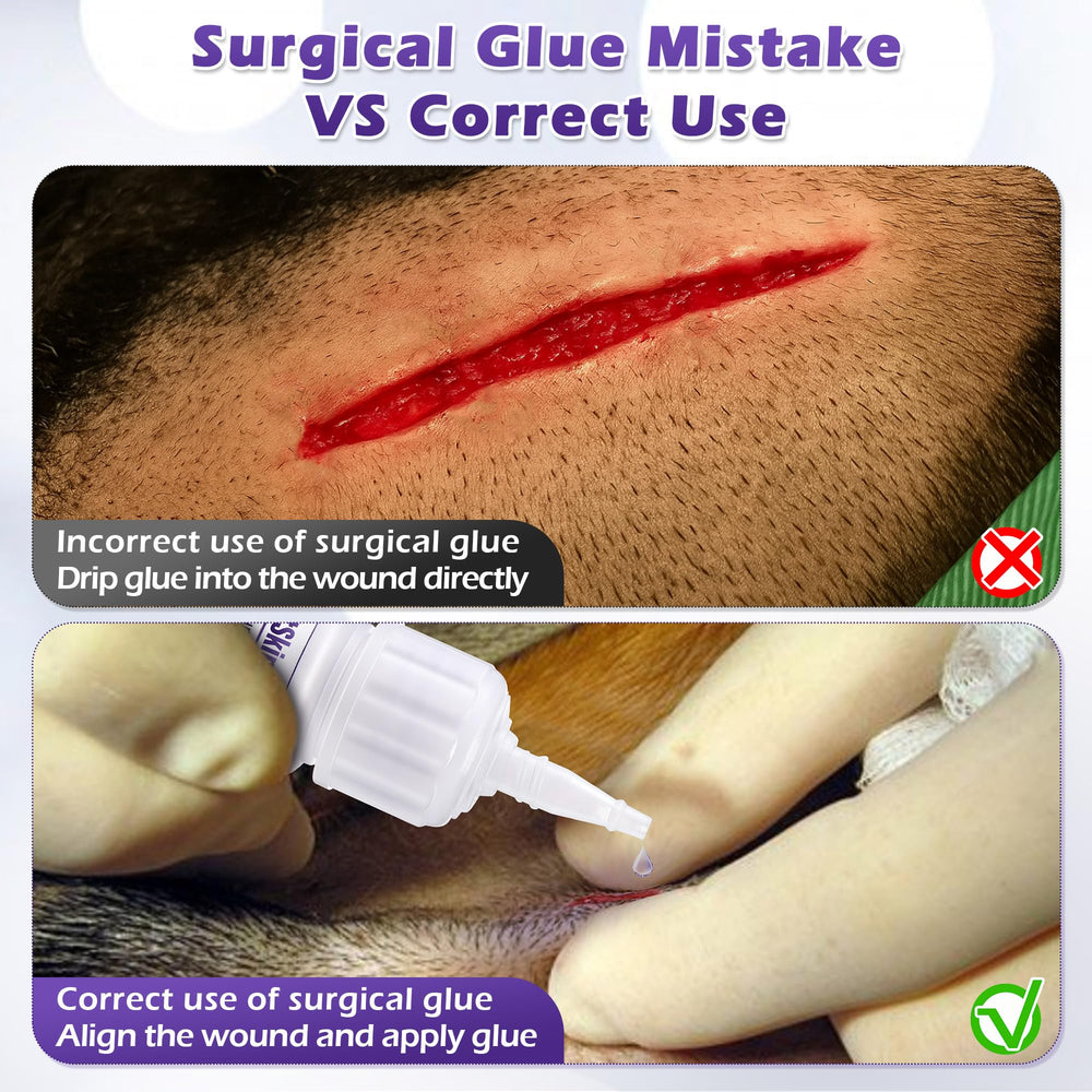 Ceoighe Veterinary Surgical Skin Glue shown with a fine-tip applicator attached.