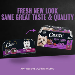 Cesar Classic Loaf wet dog food close-up showing the soft loaf texture.