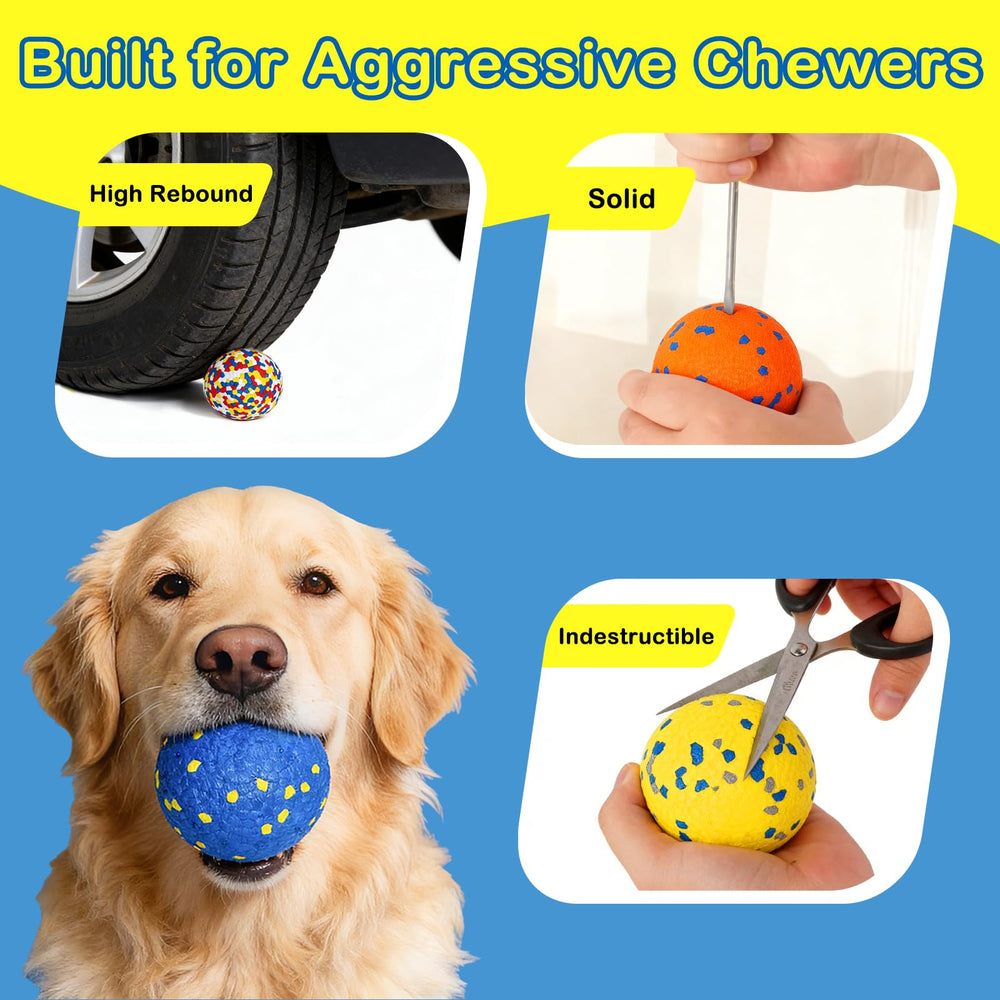 CHEODIN dog ball in use during an interactive fetch game.