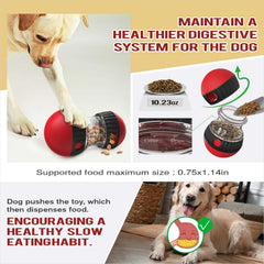 Chronanagese dog puzzle toy detail showing food-dispensing openings on both sides.