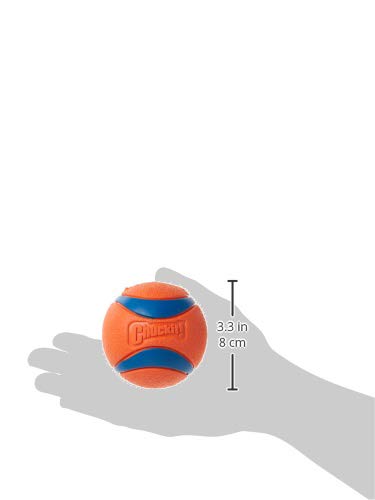 Chuckit! Ultra Ball shown with a compatible Chuckit launcher.