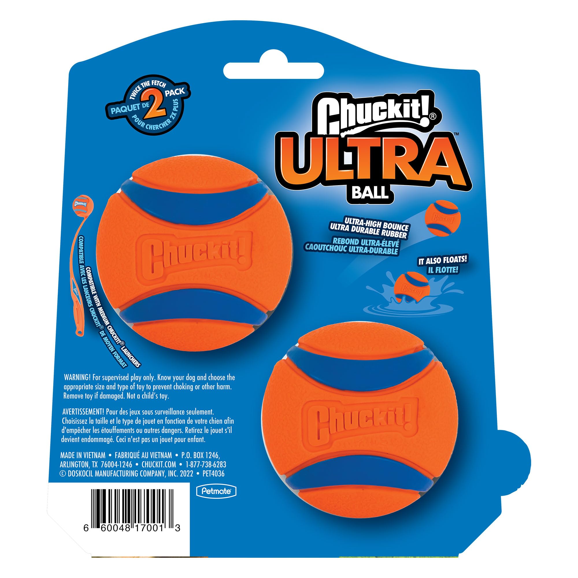 Chuckit! Ultra Ball shown from the side.