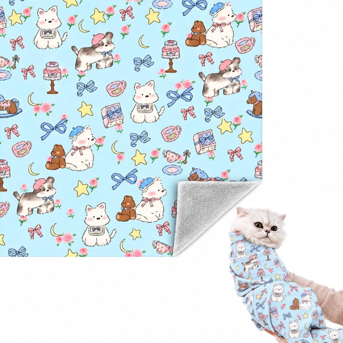 CKNCY cat grooming wrap shown from the front.