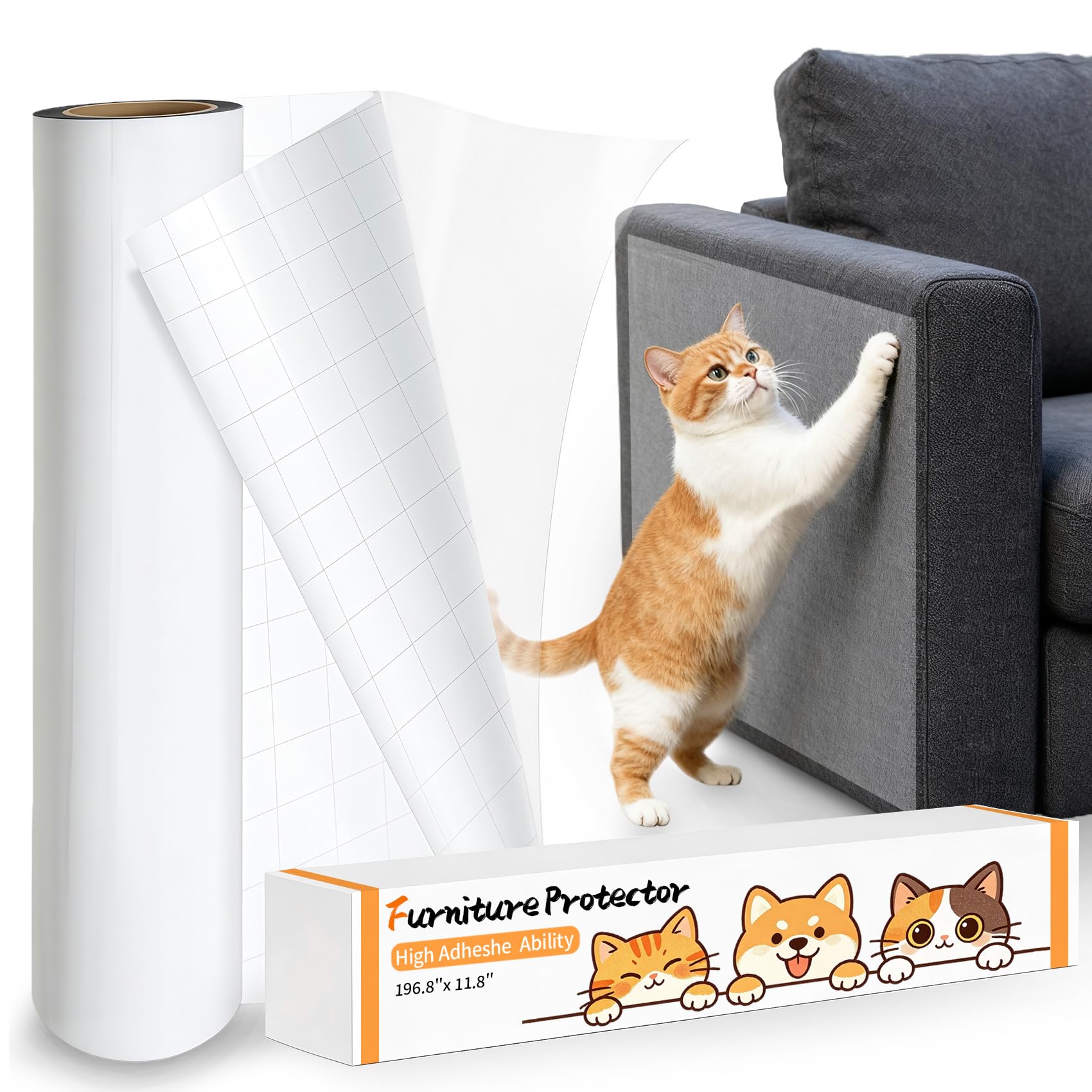 CllyCnny cat scratch protector tape shown as a clear roll.