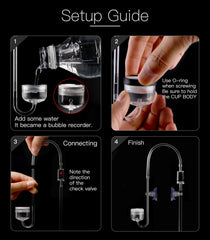 Clscea acrylic CO2 diffuser with its ceramic plate as the focus.