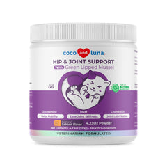Coco and Luna Hip & Joint Powder for Cats shown in a front product view.