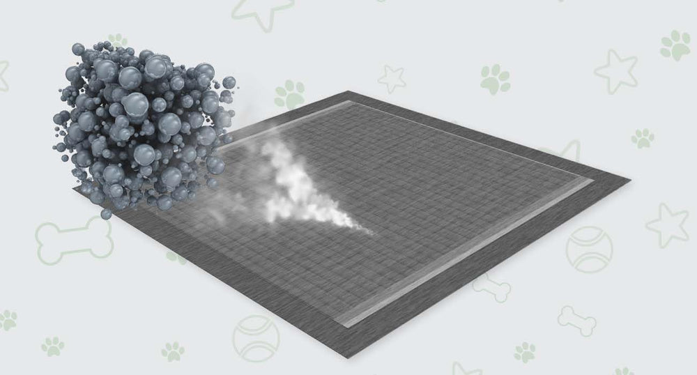 COCOYO dog training pad close-up showing its black surface.