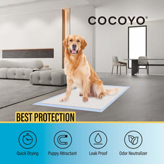 COCOYO Dog Training Pads close-up showing the absorbent surface.