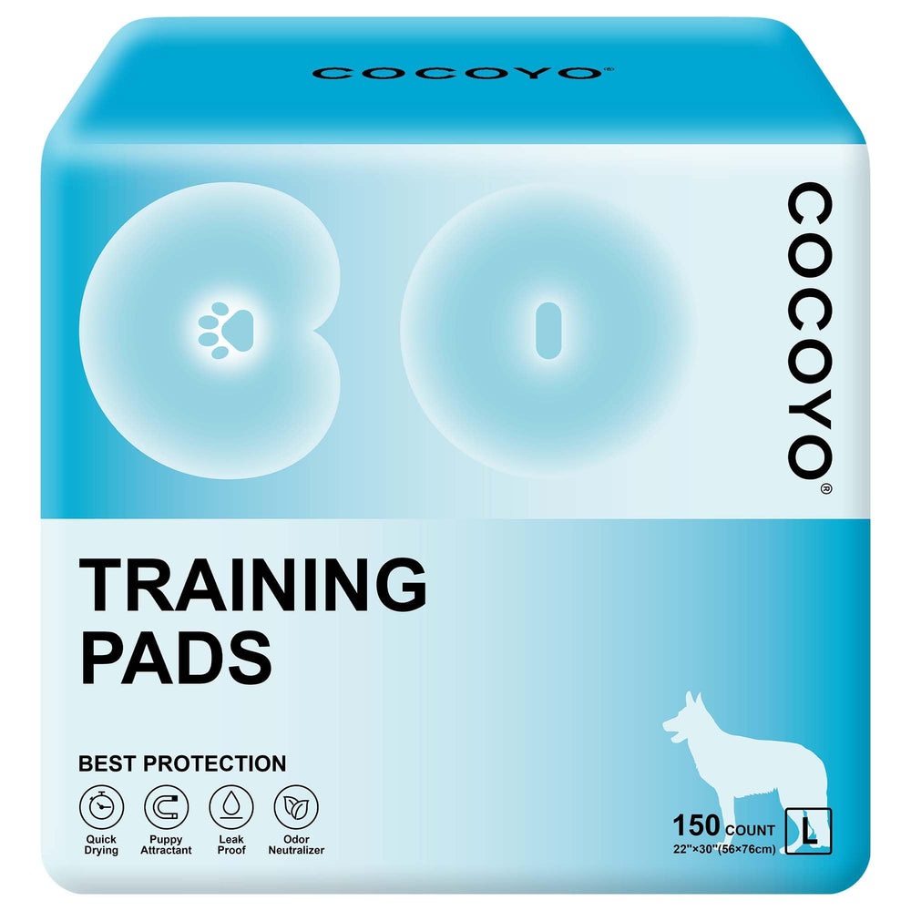 COCOYO Dog Training Pads shown with the value pack packaging.