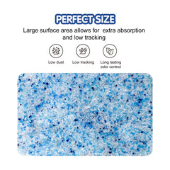 COCOYO silica gel cat litter crystals shown in a close-up texture view.