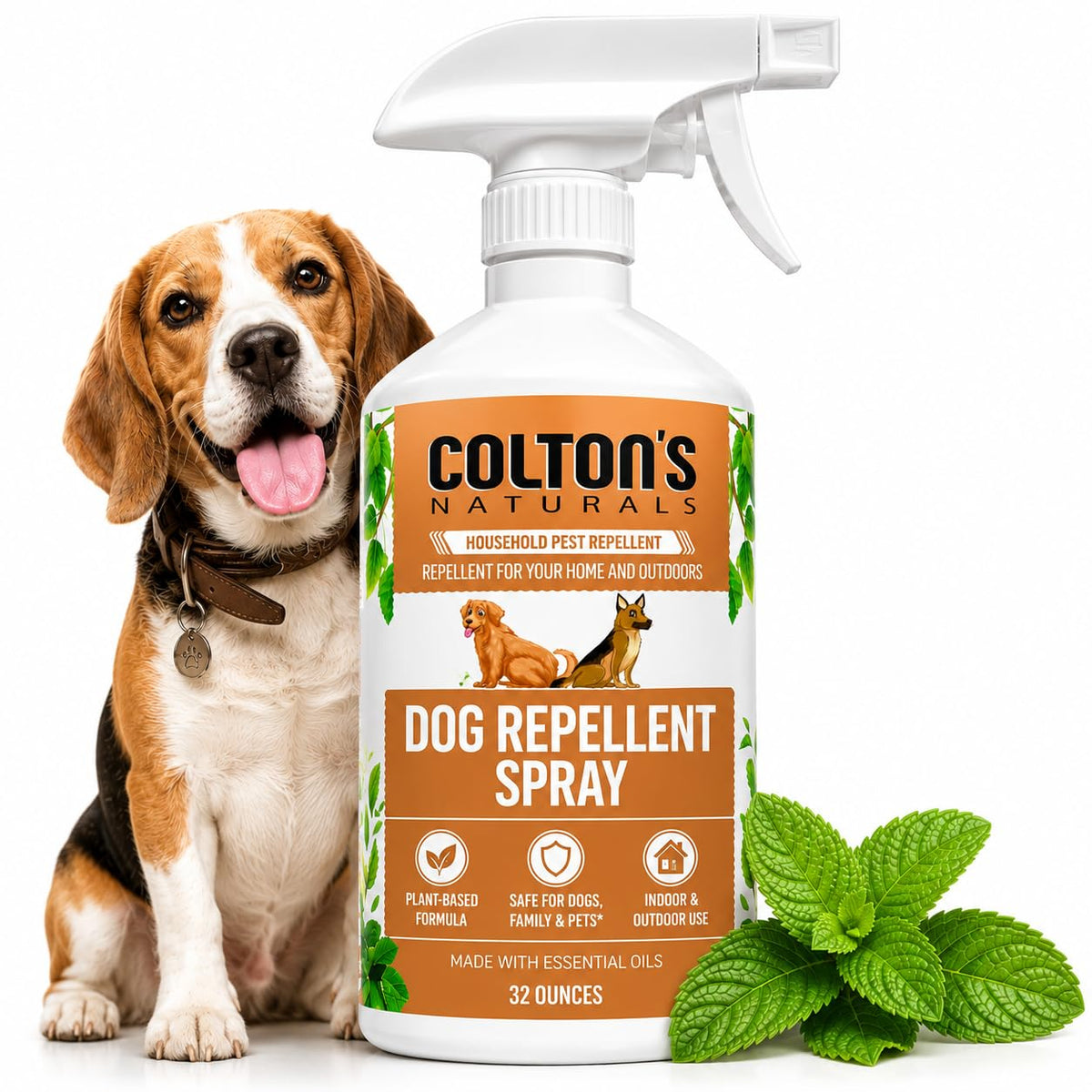 Colton's Naturals Dog Repellent Spray shown from the front.