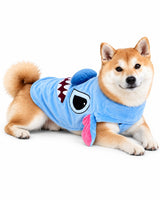ComfyCamper 3D blue alien dog cape shown from the front.
