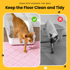 Conlun Cat Litter Mat positioned outside a cat litter box.