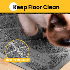 Conlun cat litter mat detail showing the soft PVC surface texture.