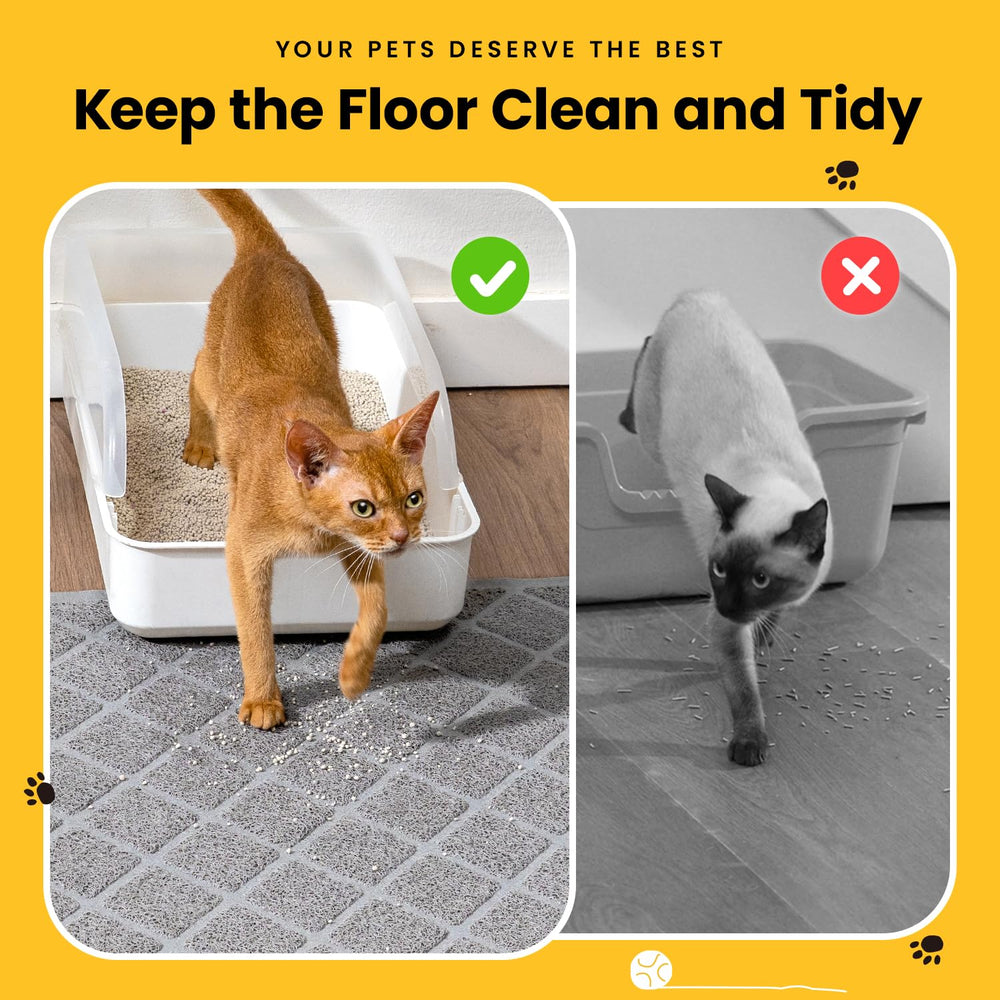 Conlun cat litter mat underside showing its slip-resistant backing.