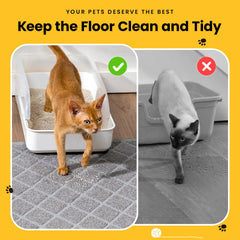 Conlun cat litter mat underside showing its slip-resistant backing.