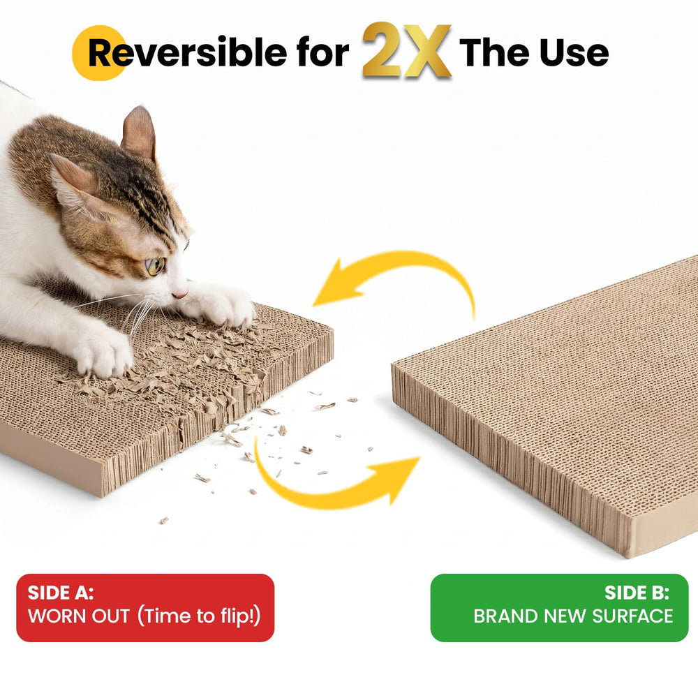 A cat using the Conlun Cat Scratcher Box as a scratching spot.
