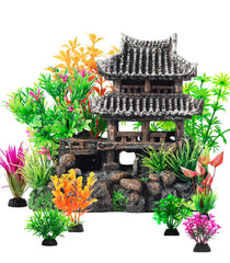CousDUoBe resin aquarium decoration castle shown from the front.