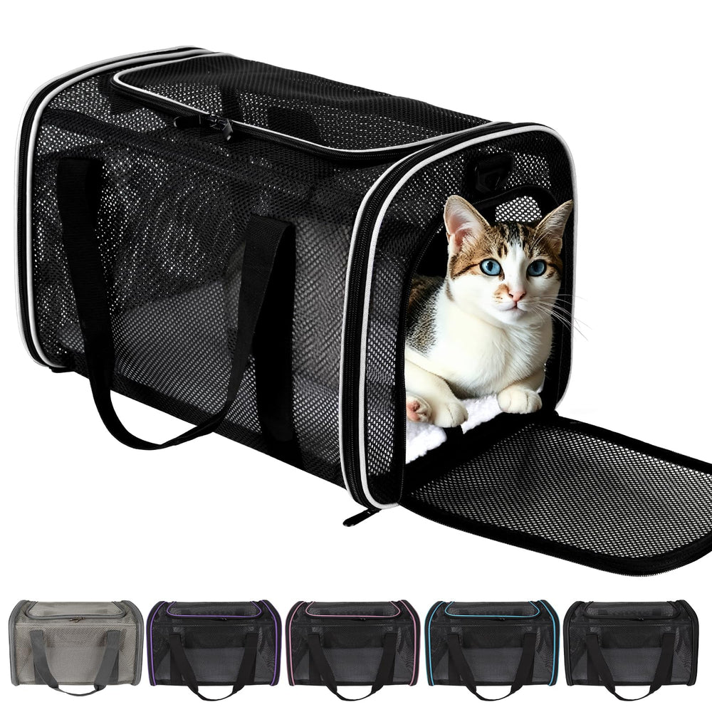 CRKOIAXEP soft-sided pet carrier shown from the front.
