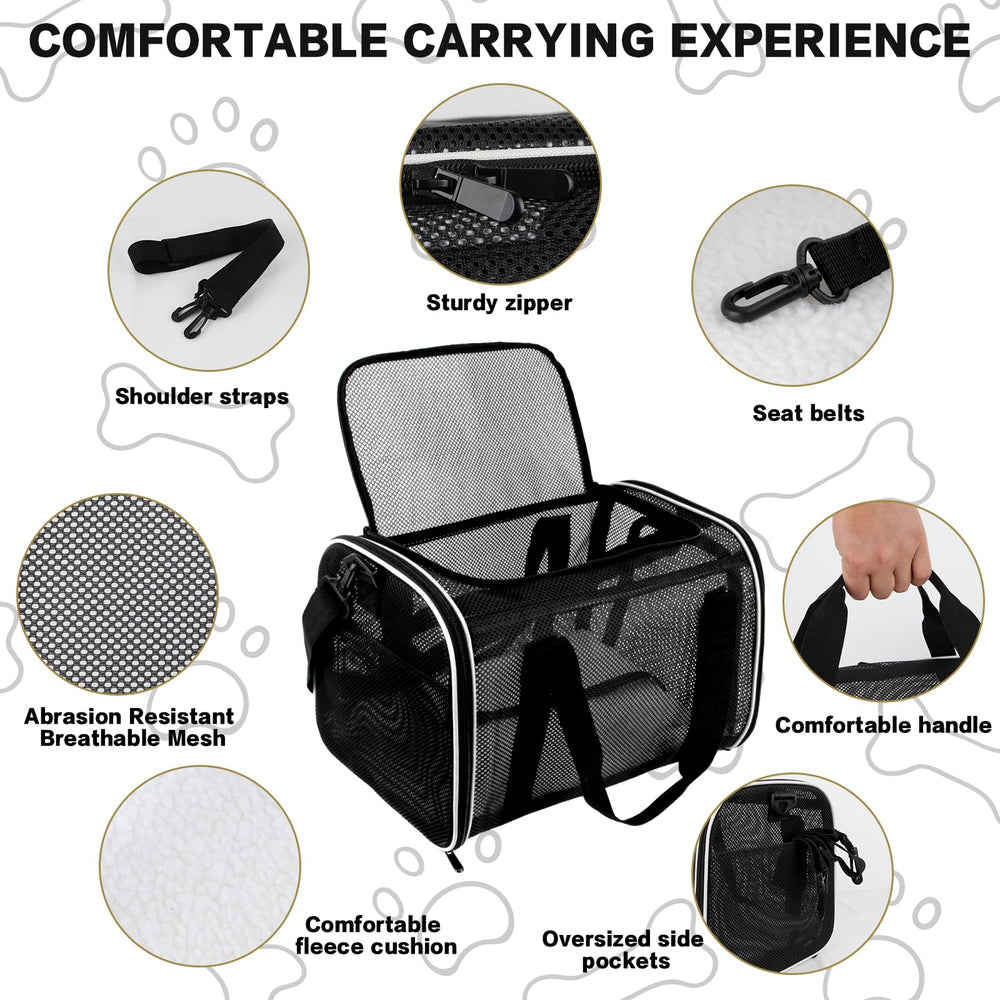 Interior support frame of the CRKOIAXEP soft-sided pet carrier.