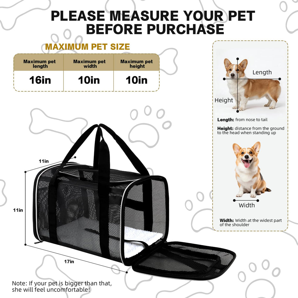 Close-up of the reinforced zipper on the CRKOIAXEP soft-sided pet carrier.
