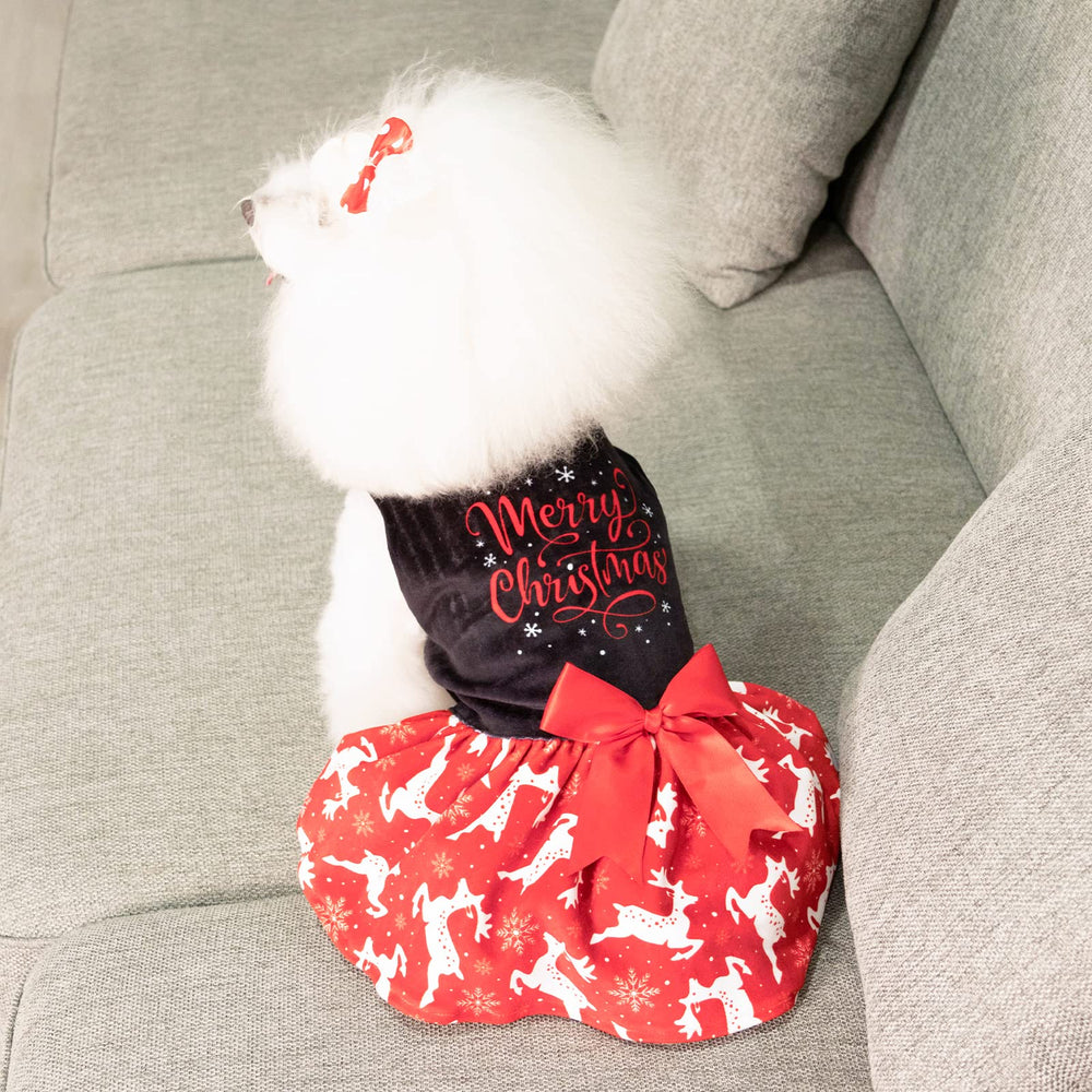 CuteBone dog dress viewed from the back to show its overall shape.
