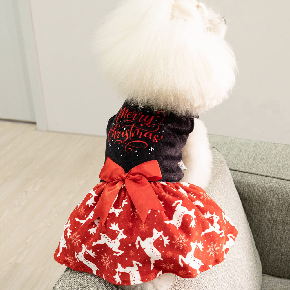 CuteBone dog dress shown as a pullover outfit for a small dog.