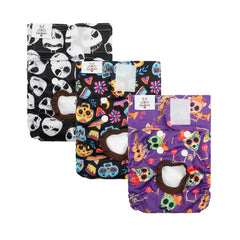 CuteBone female dog diaper back snaps adjust the tail opening and diaper length.