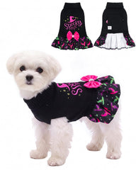 CuteBone Halloween dog sweater dress shown from the front.