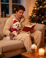 CuteBone Santa dog costume shown from a side angle.