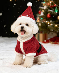 CuteBone Santa dog costume shown being worn by a dog.