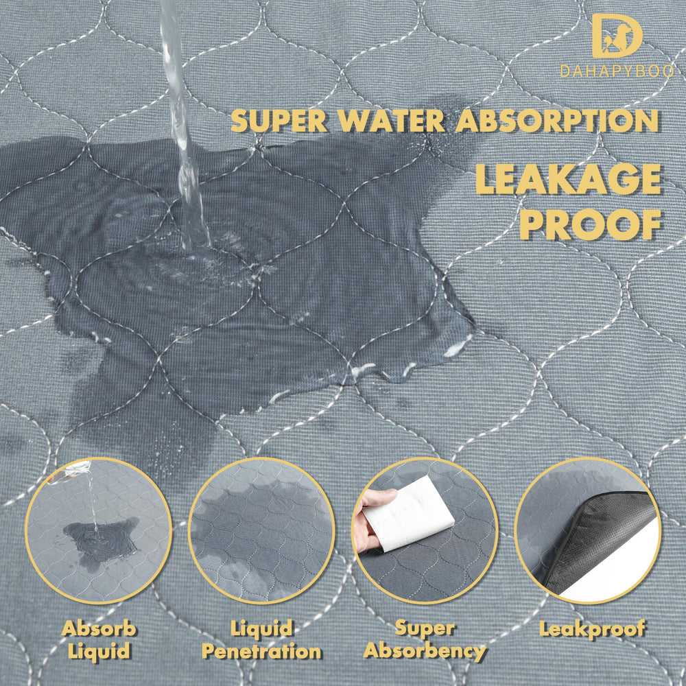 DAHAPYBOO washable dog pee pads shown close up to highlight the layered fabric.