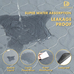 DAHAPYBOO washable dog pee pads shown close up to highlight the layered fabric.