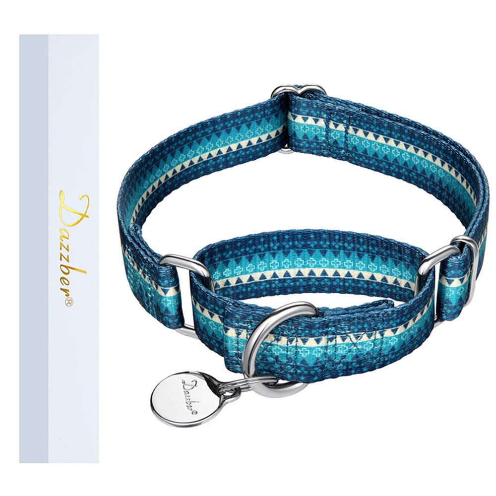 Dazzber martingale dog collar shown fitted on a large dog.