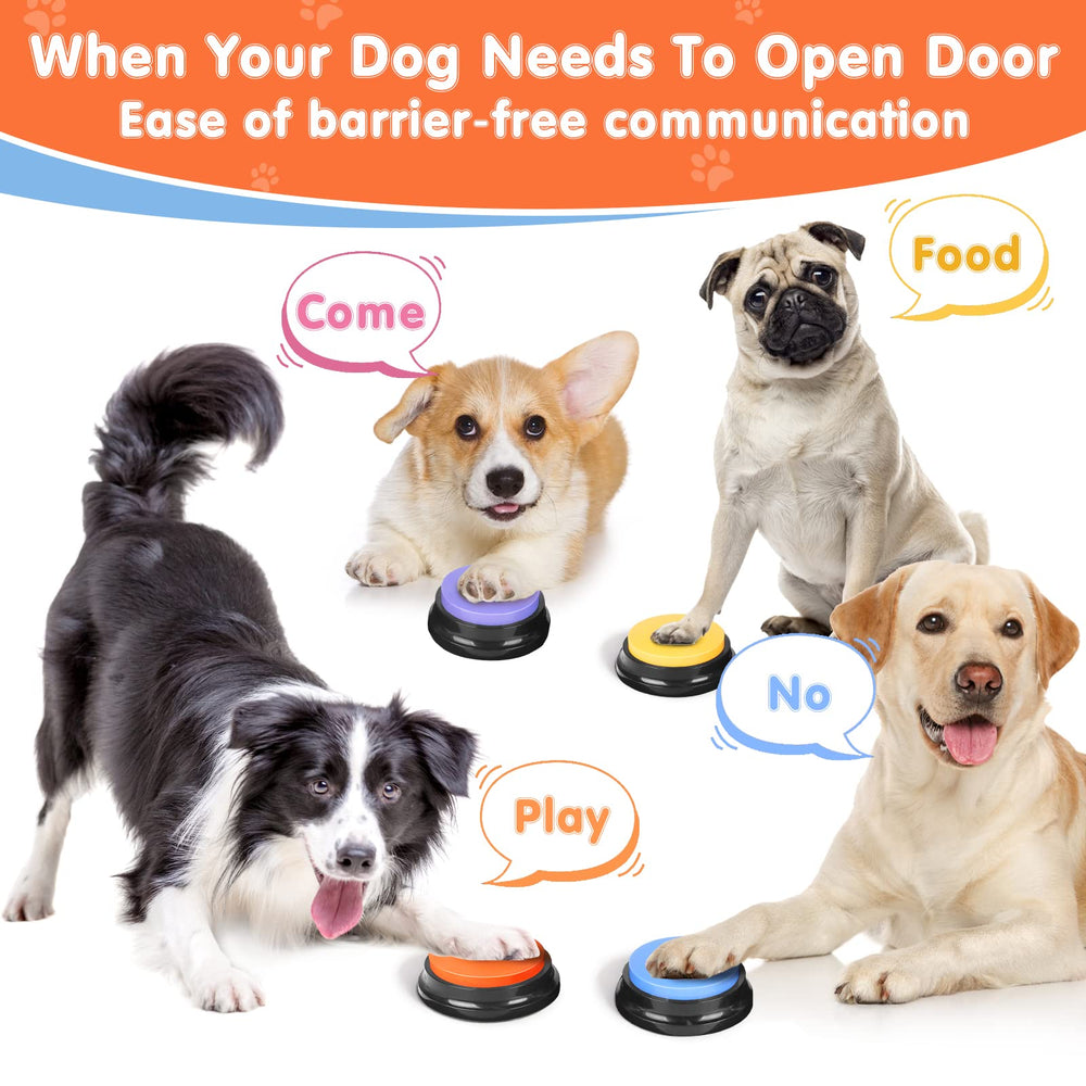 DCIAER dog buttons with the included scene patterns shown together.
