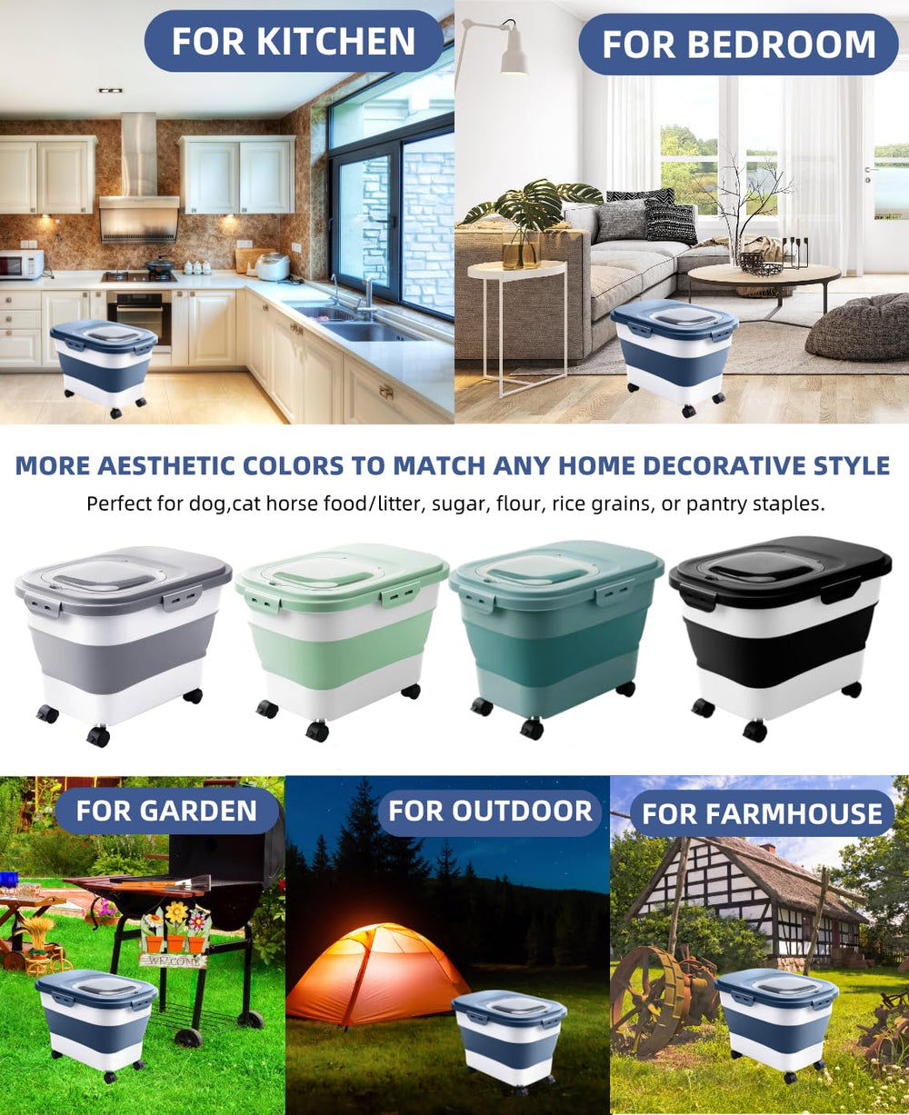 DDMOMMY pet food container set shown in its box.