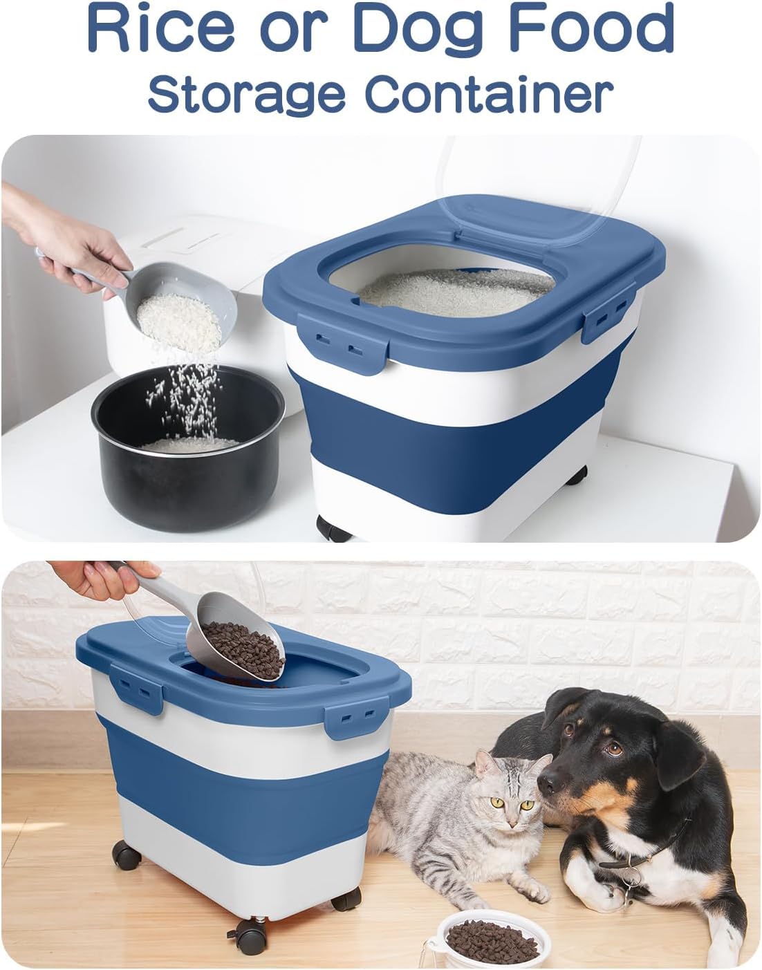 DDMOMMY pet food container set with the small serving container.