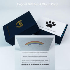 DecorSmart dog sympathy gift presented with its gift box and card.