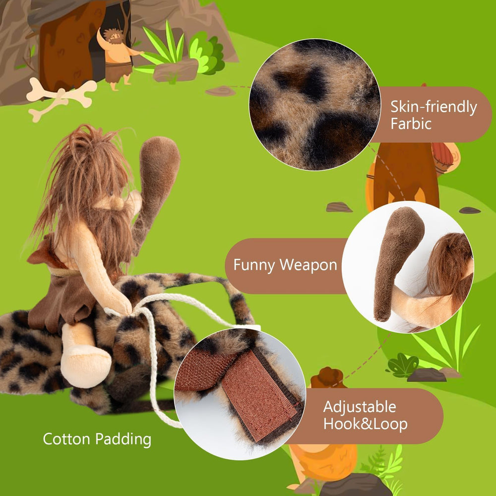 DELIFUR dog costume detail showing its adjustable hook-and-loop closure.