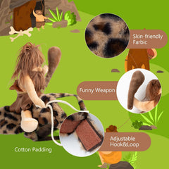 DELIFUR dog costume detail showing its adjustable hook-and-loop closure.