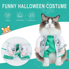 DELIFUR Dog Dentist Costume shown from another angle to display its outfit shape.