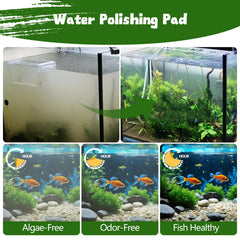 Demiwise Aquarium Polishing Filter Pad being trimmed to fit a filter.
