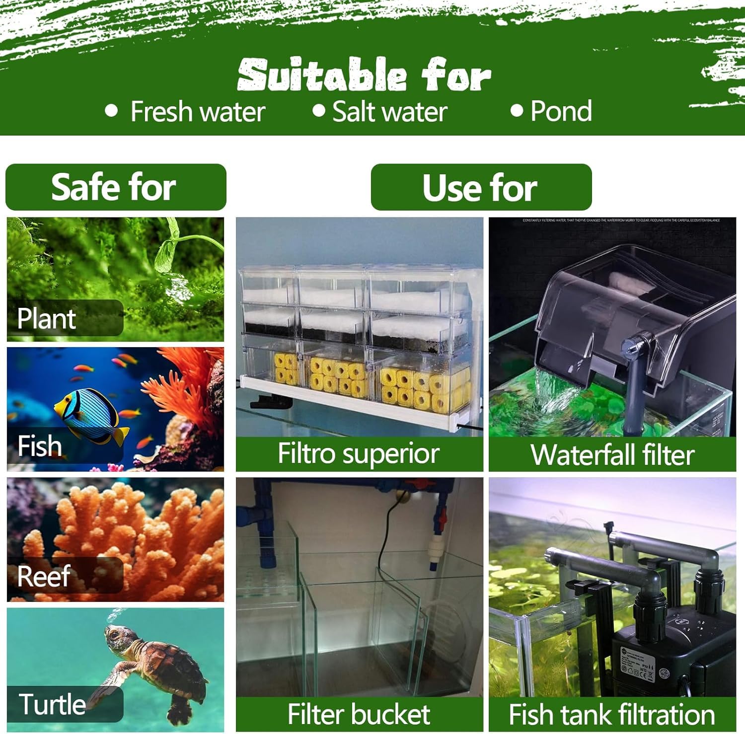 Demiwise Aquarium Polishing Filter Pad shown expanded from its compressed form.