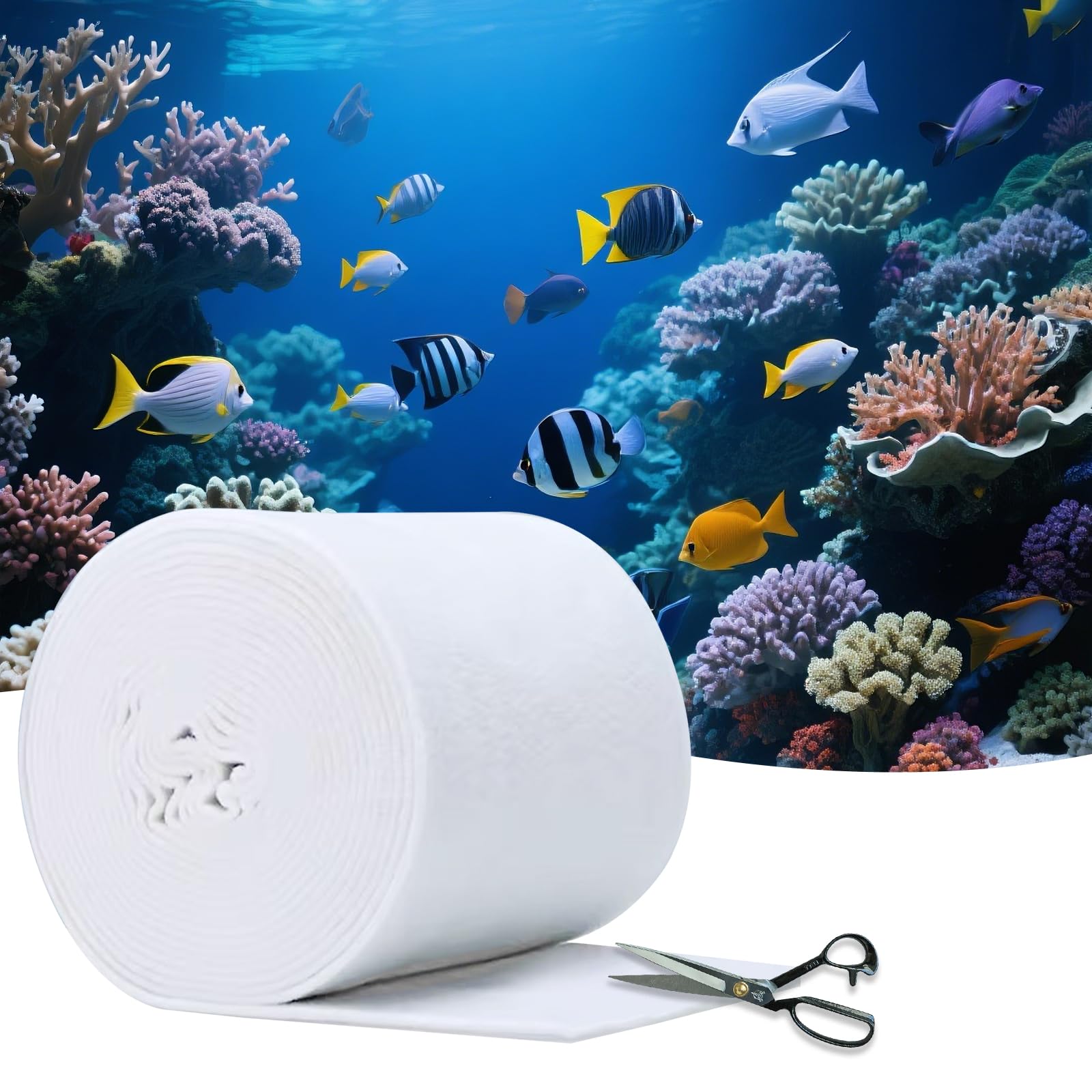 Demiwise Aquarium Polishing Filter Pad shown as a full filter-floss sheet.