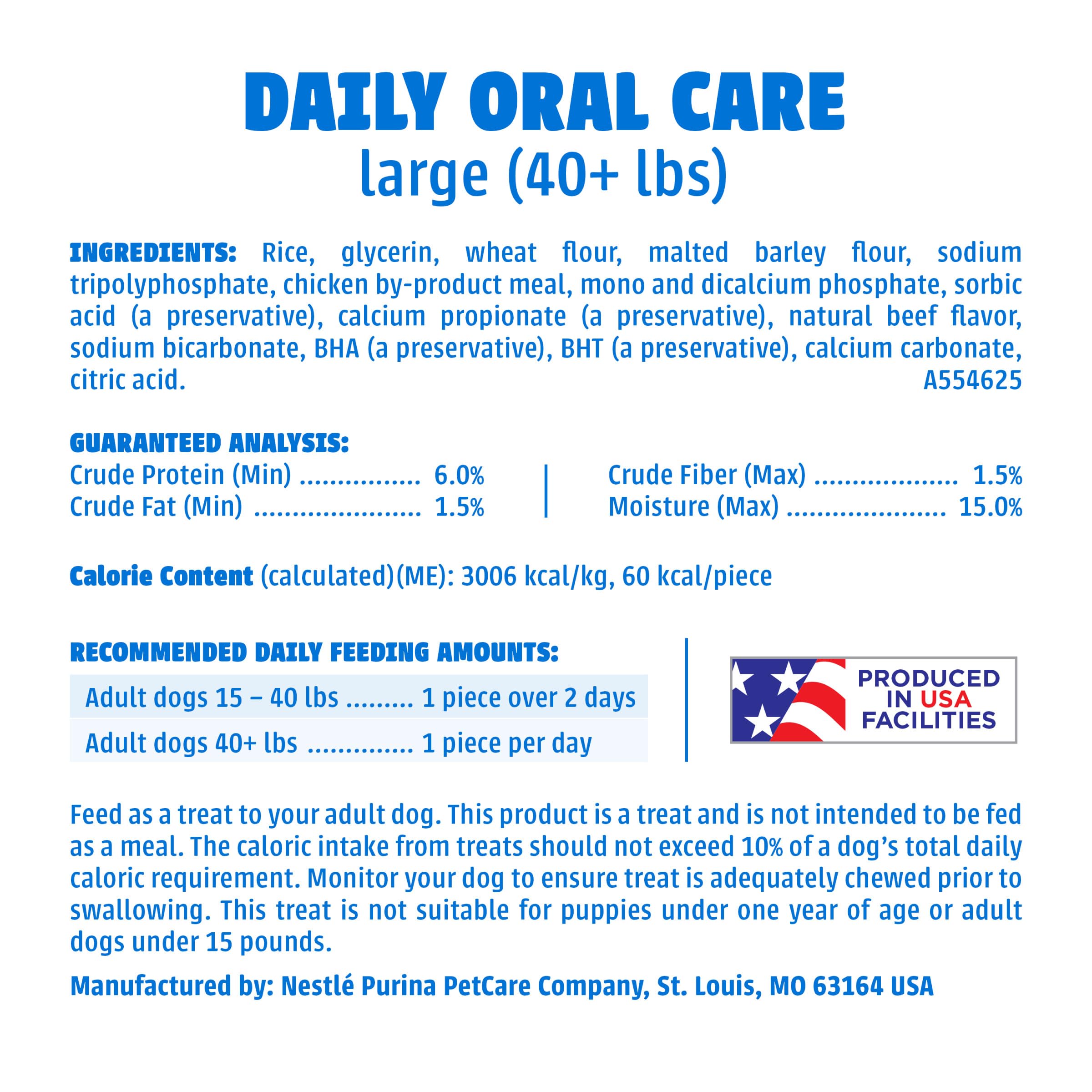 Dentalife large dog dental chews shown as a 30-count pack.