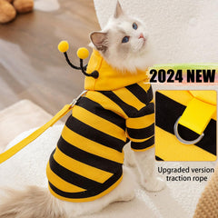DENTRUN cat sweater with its bee-inspired costume design.