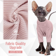 DENTRUN hairless cat shirt showing its loose waist design.