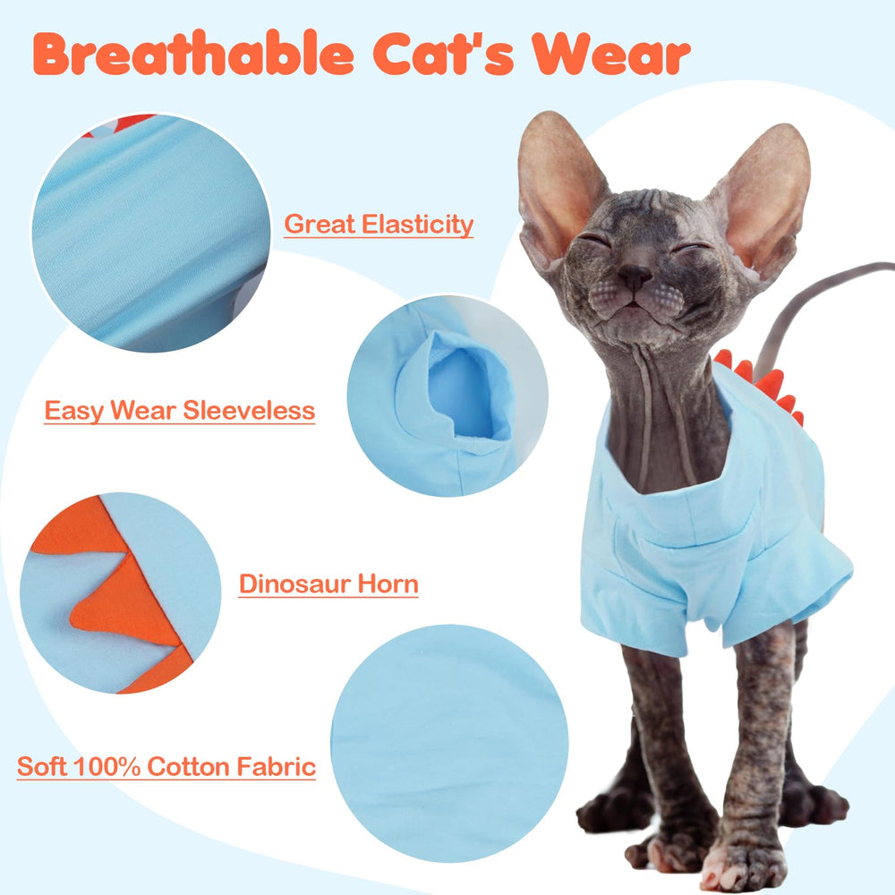 DENTRUN Sphynx Cat Shirt shown with its available size options.